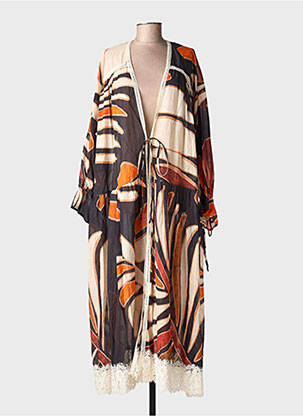Kimono striukė fantazijos raštas juodas LUMINA moteris