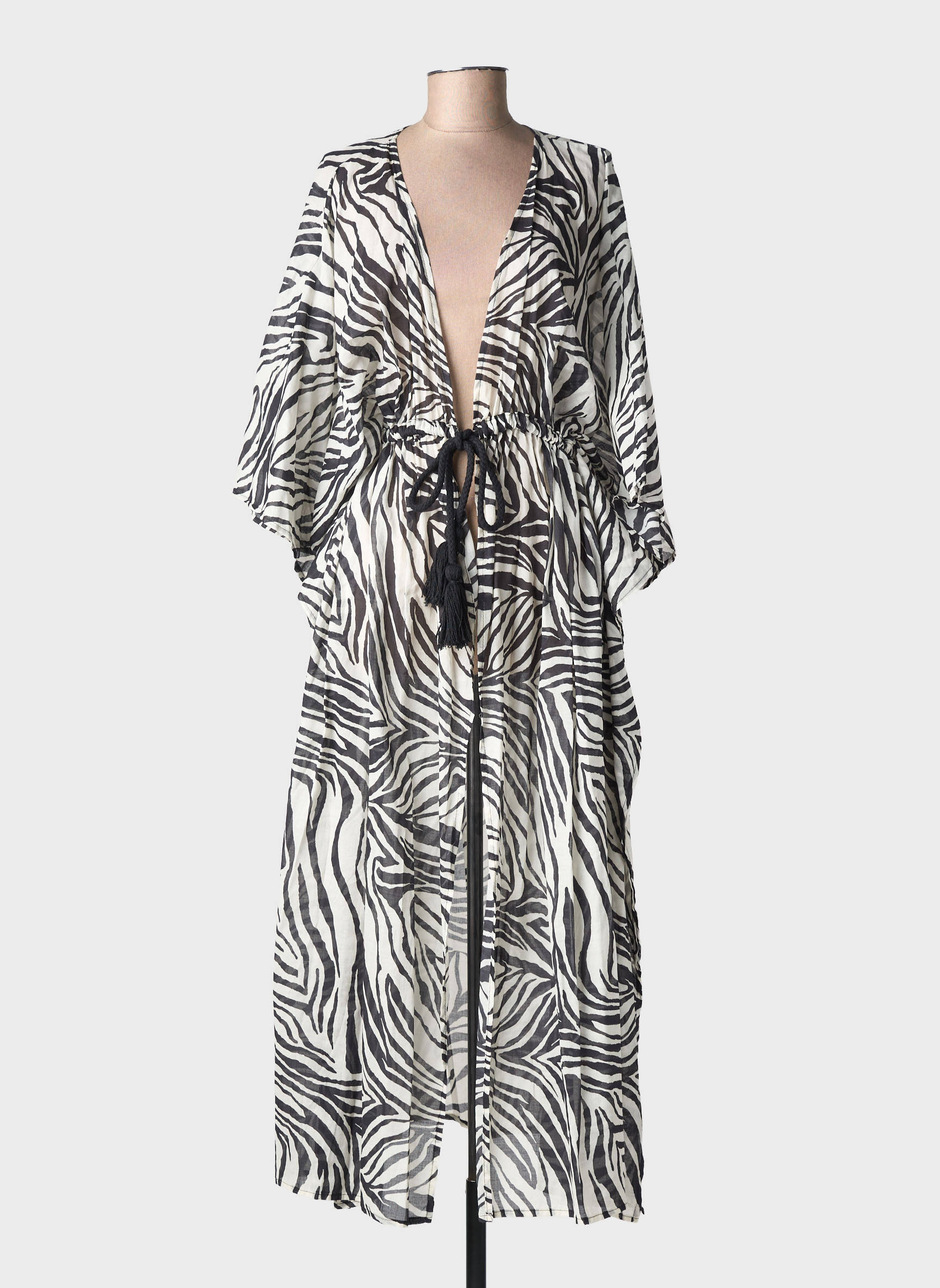Kimono striukė col v juodas LUMINA moteris