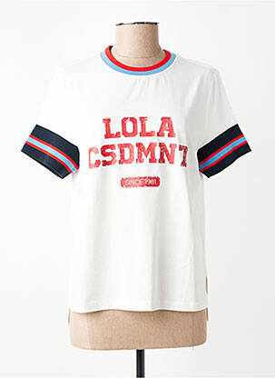 T-marškinys floqué serigrafija trumpas rankovės baltas LOLA CASADEMUNT moteris