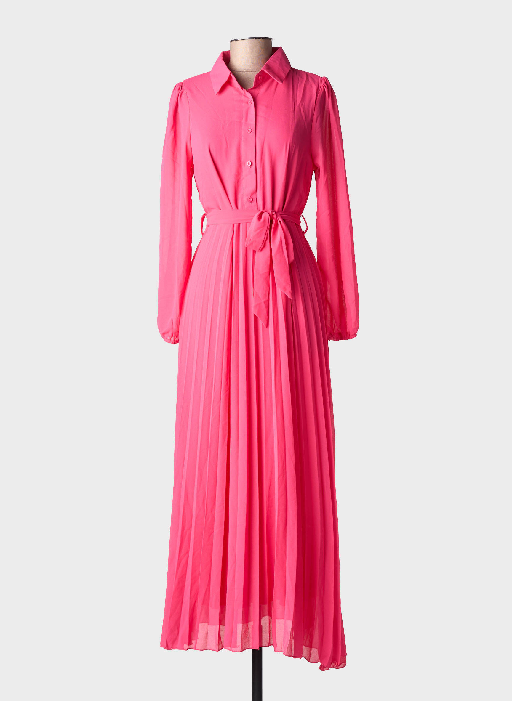 Ilga suknelė ilgos rankovės ilgos rankovės rožinė LILIE ROSE moteris