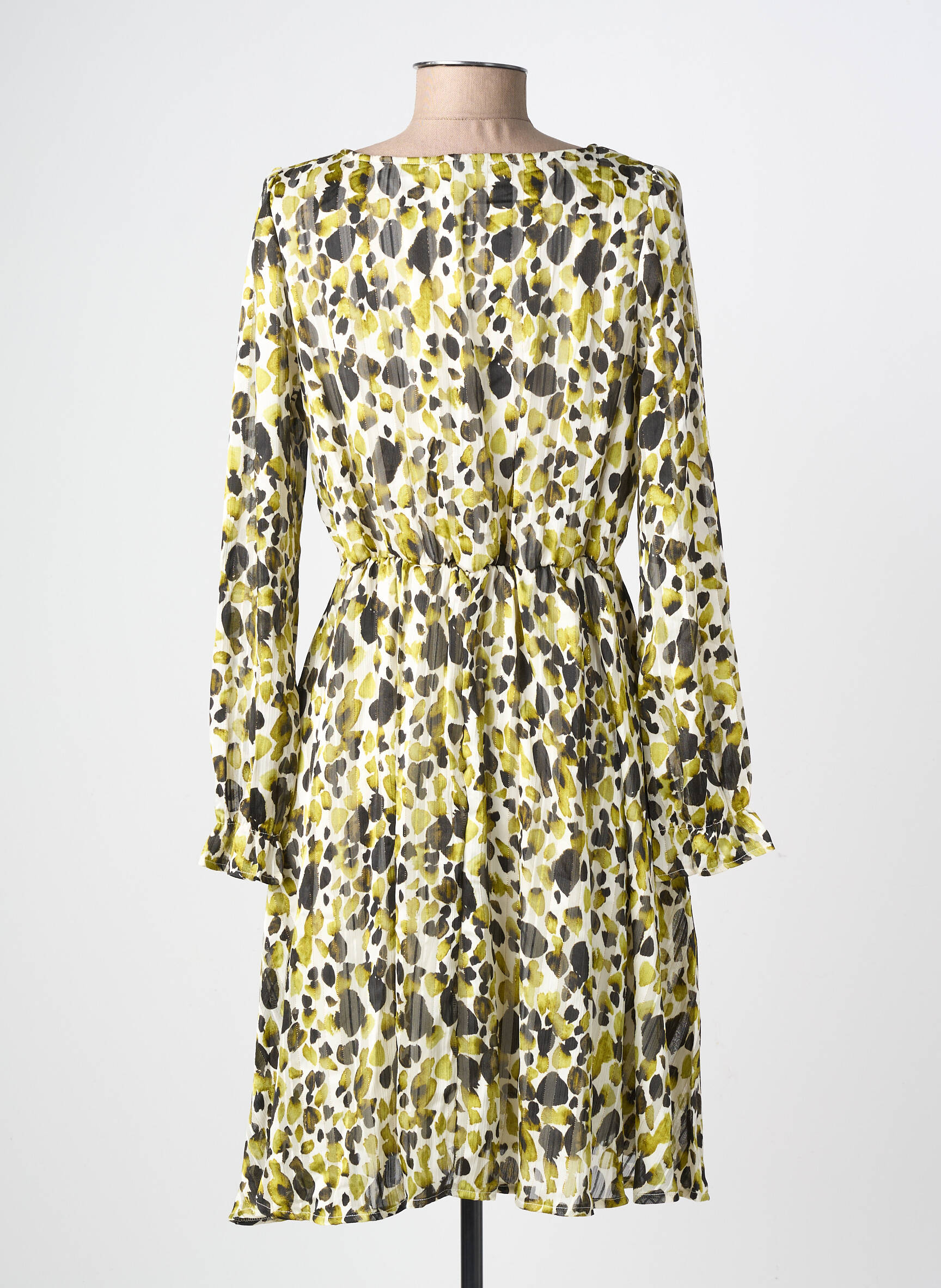 Trumpa suknelė ilgos rankovės ilgos rankovės žalias LILIE ROSE moteris