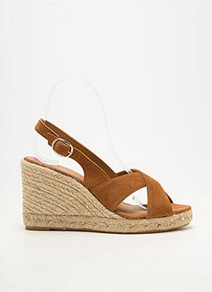 Espadrilės užsegimas kilpa(s) kulnas nuo 7 iki 9 cm rudas RIVECOUR moteris