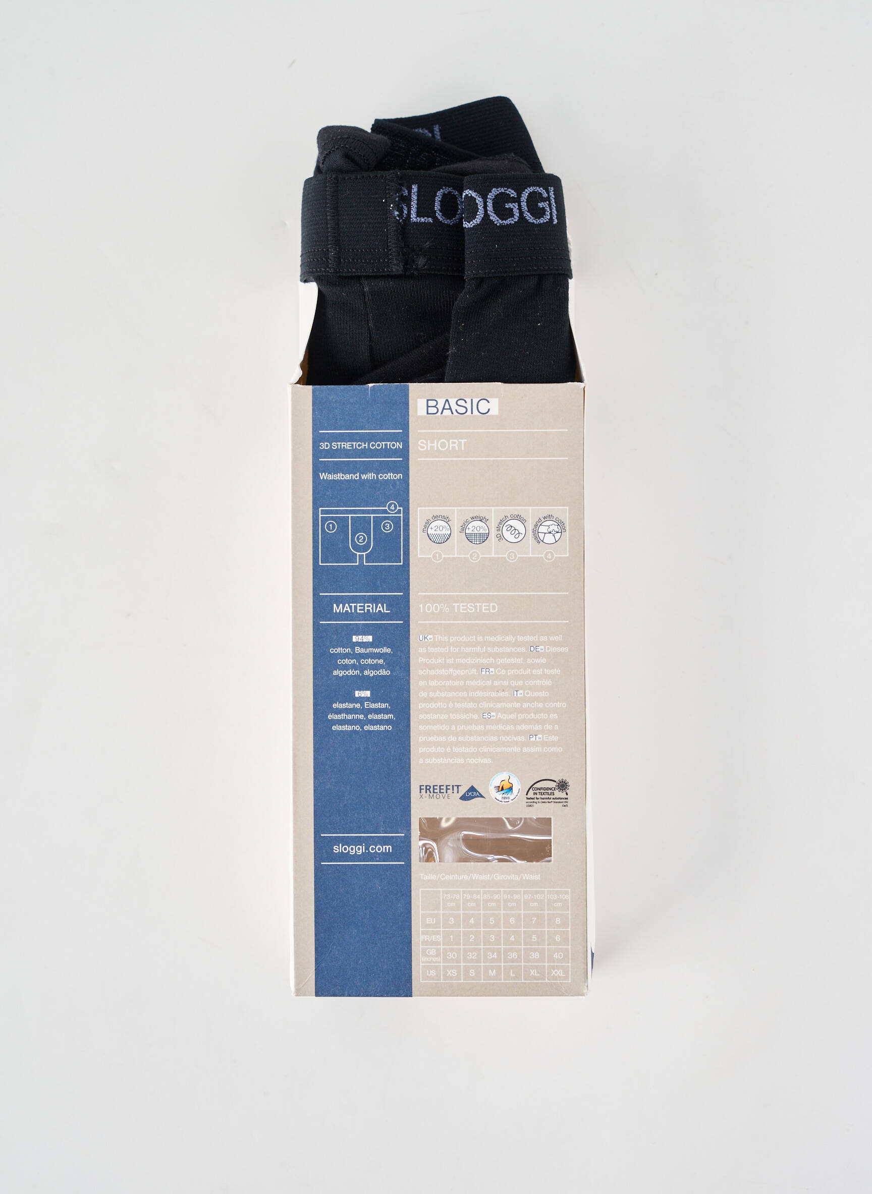 Bokseris tamprumas juodas SLOGGI vyras
