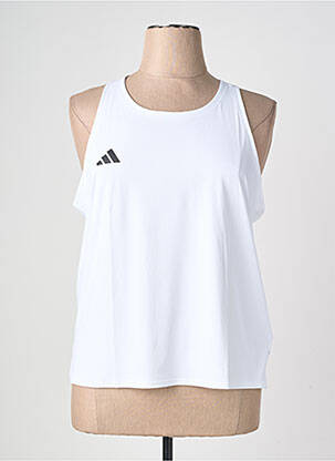 Marškiniai be rankovių tamprumas be rankų baltas ADIDAS moteris
