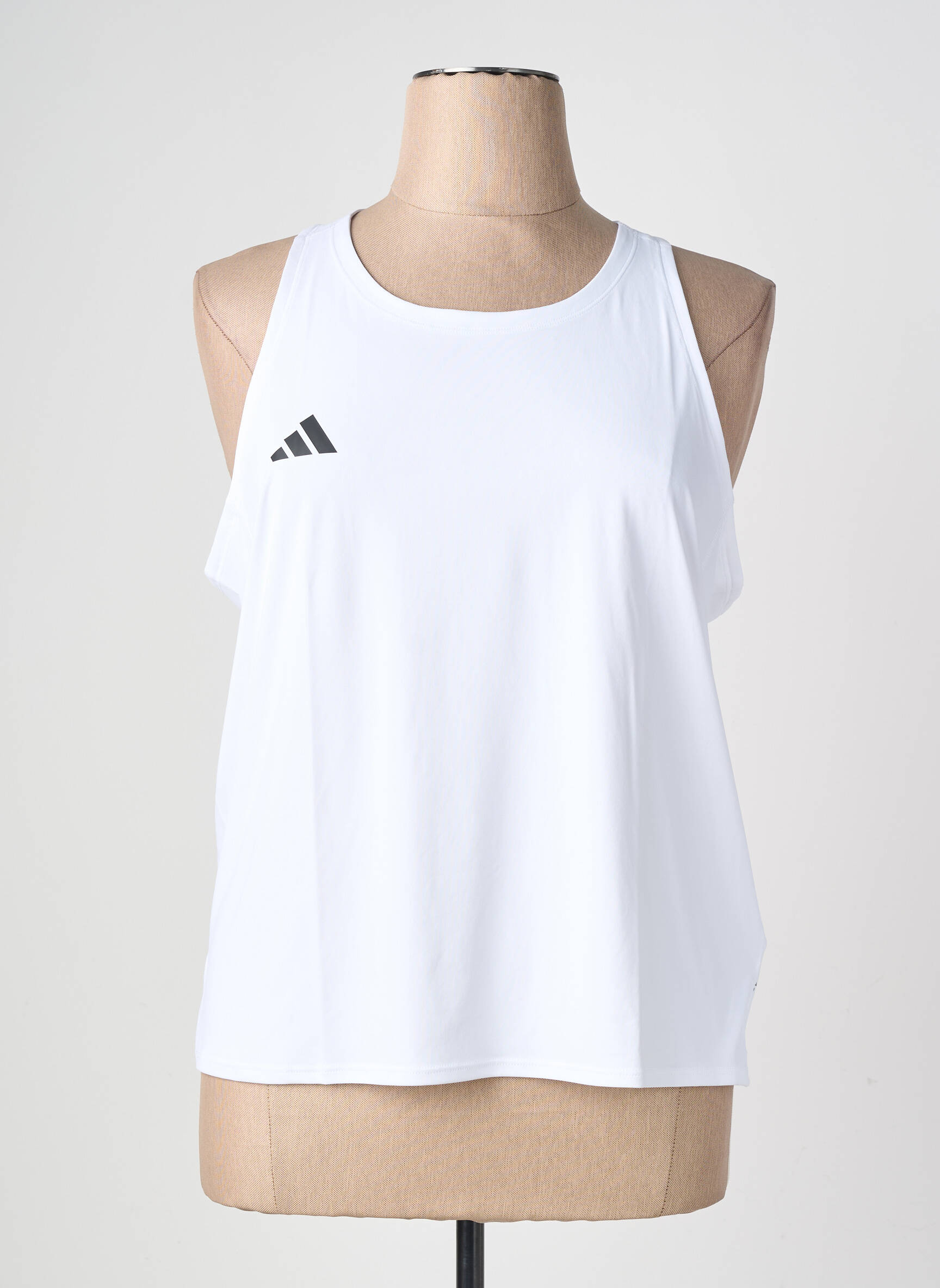 Marškiniai be rankovių tamprumas be rankų baltas ADIDAS moteris