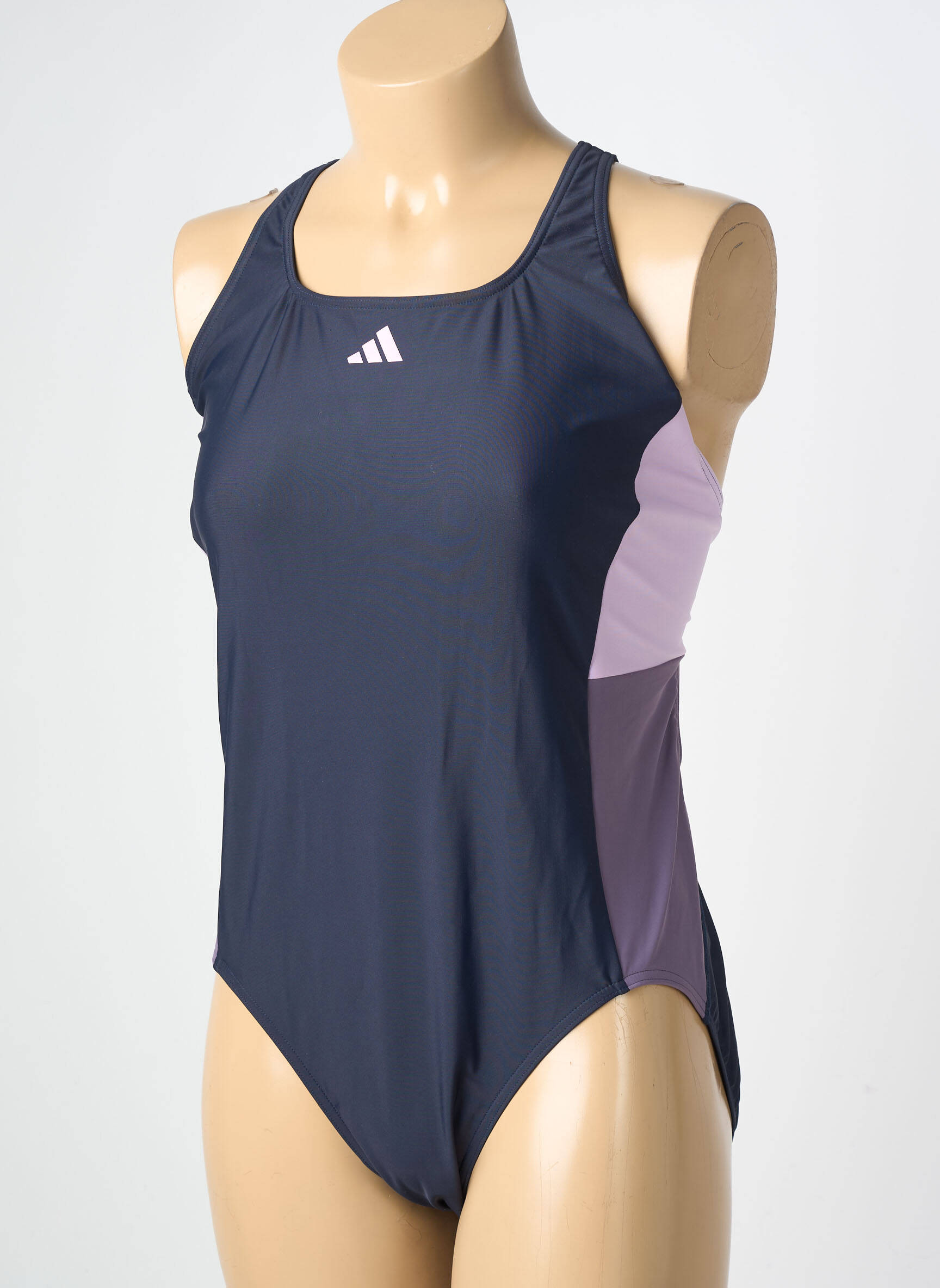 Vienos dalies maudymosi kostiumas satino efektas mėlyna ADIDAS moteris