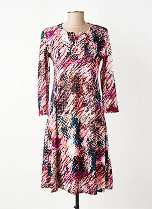 Pusilgių suknelė 3/4 rankovės 3/4 rankovės rožinė GEVANA moteris
