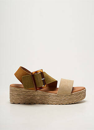 Espadrilės platforma kulnas nuo 4 iki 6 cm žalias EVA FRUTOS moteris