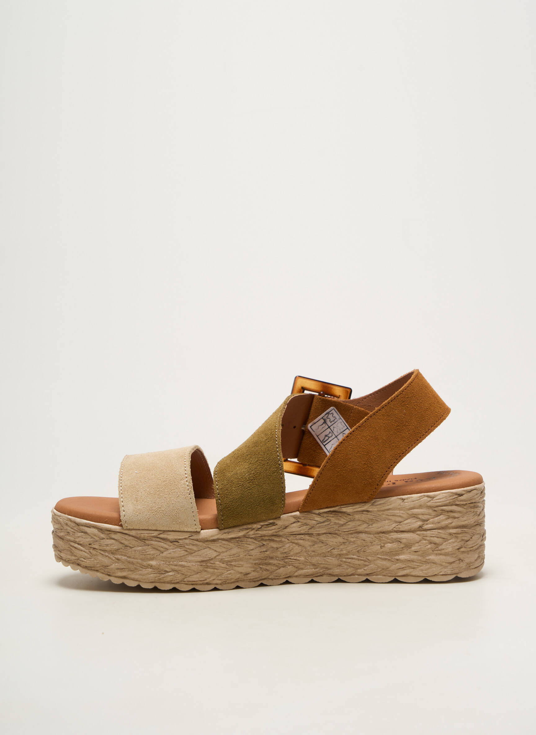Espadrilės platforma kulnas nuo 4 iki 6 cm žalias EVA FRUTOS moteris