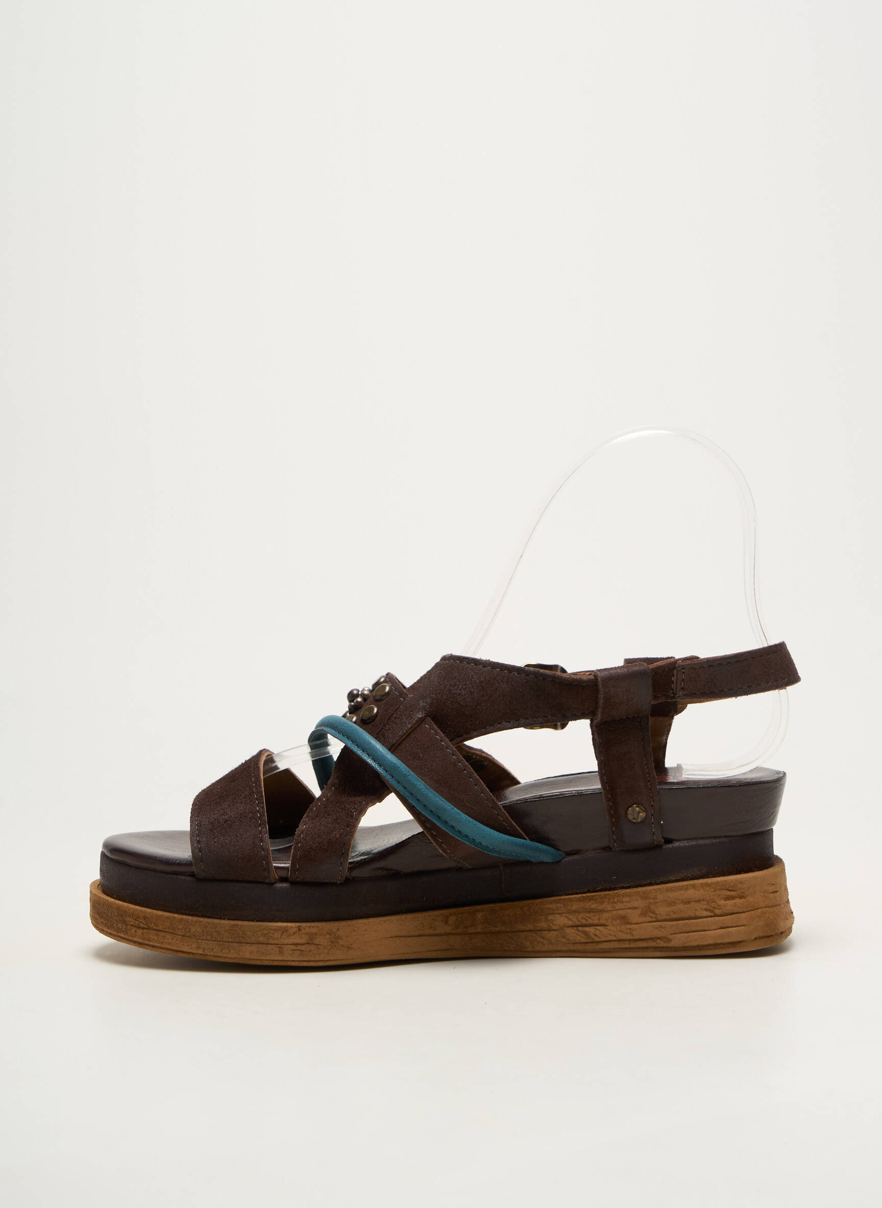 Sandalai/nu pėdos lygus medžiaga kulnas nuo 4 iki 6 cm rudas A.S.98 moteris