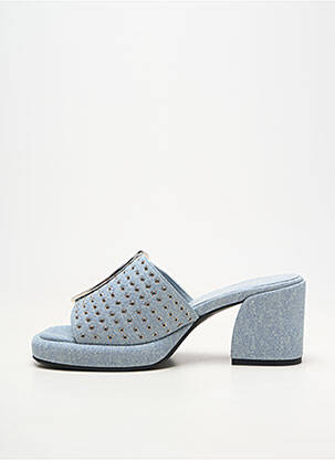 Mule/sabotai atvira pabaiga kulnas nuo 7 iki 9 cm mėlyna NOA HARMON moteris