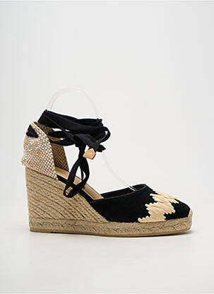 Espadrilės šnervių uždarymas kulnas nuo 7 iki 9 cm juodas CASTANER moteris