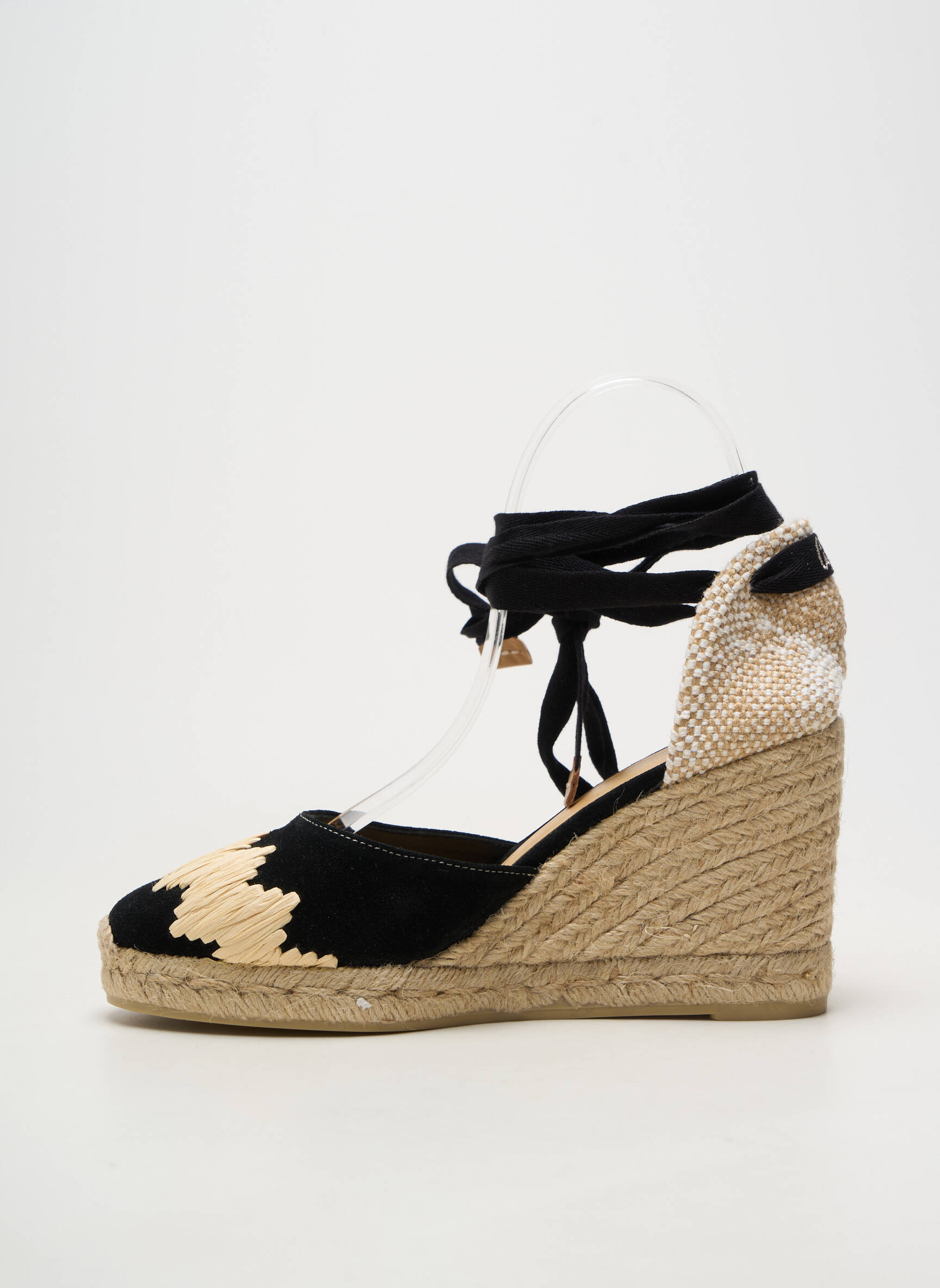 Espadrilės šnervių uždarymas kulnas nuo 7 iki 9 cm juodas CASTANER moteris