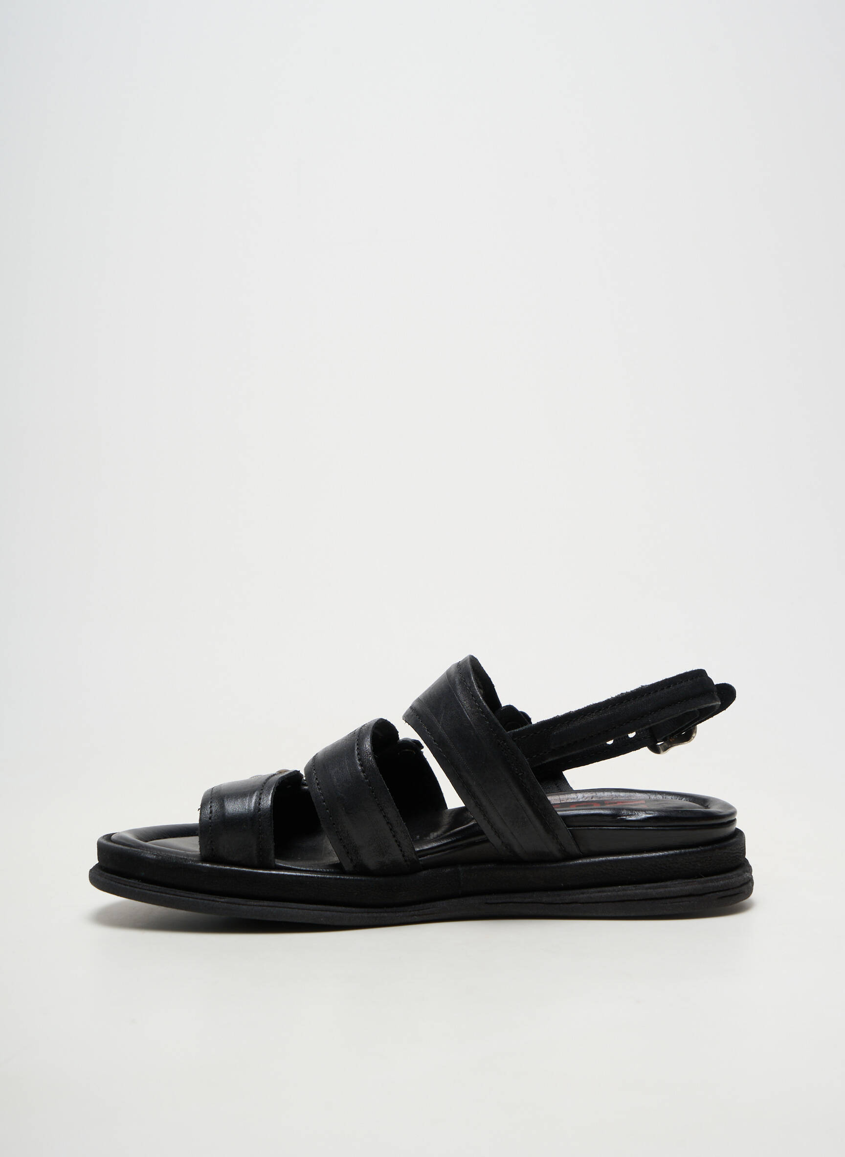 Sandalai/nu pėdos lygus medžiaga plokščias kulnas iki 3 cm juodas A.S.98 moteris