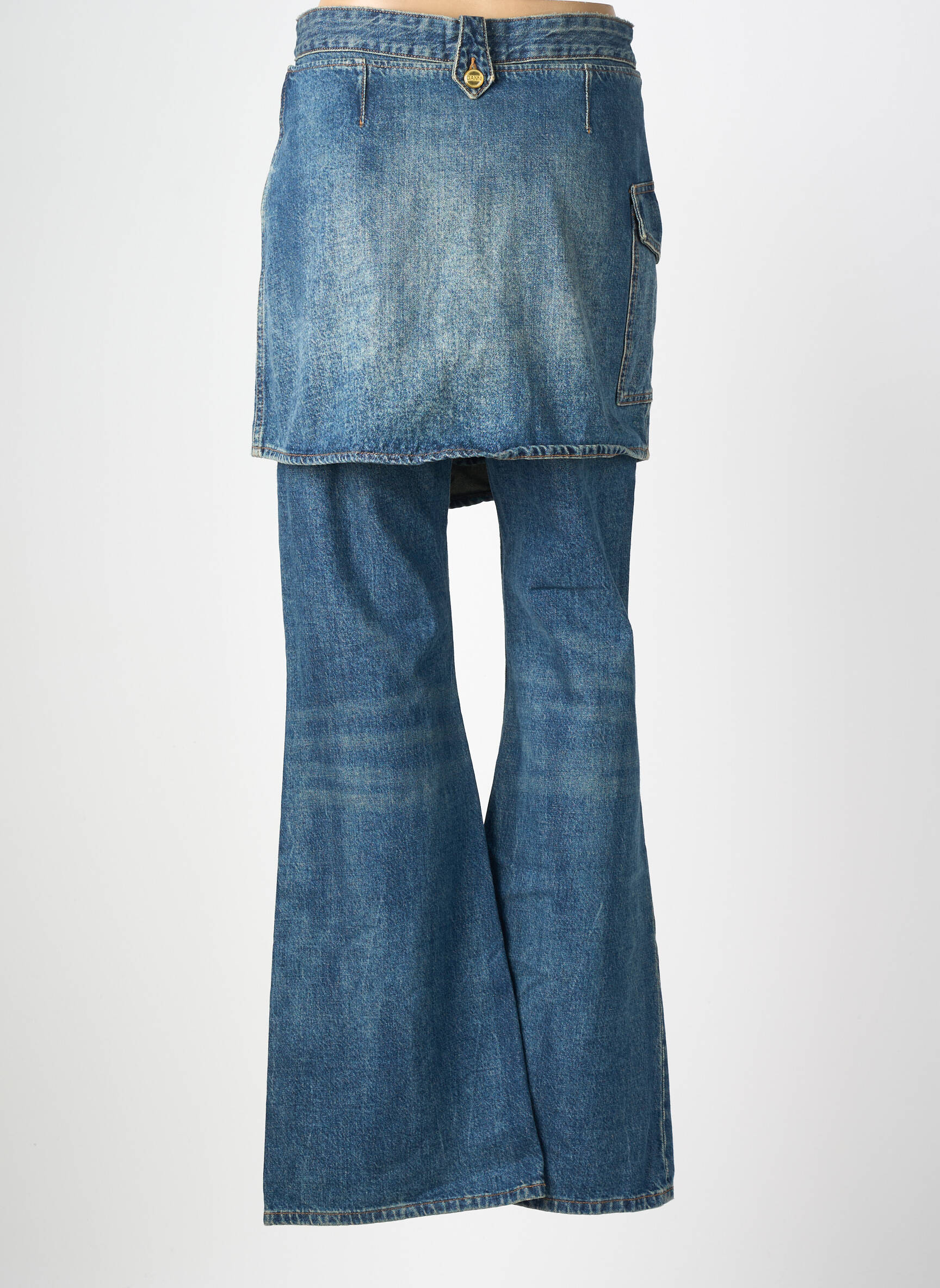 Bootcut džinsai normala dydis normala dydis mėlyna GANNI moteris