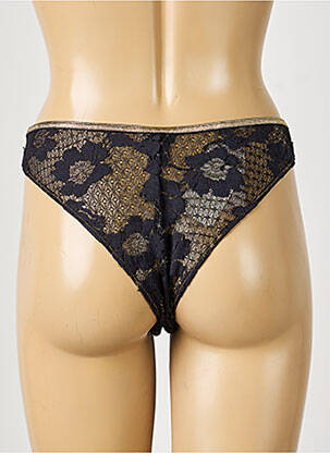 Tanga satino efektas juodas LA NOUVELLE moteris