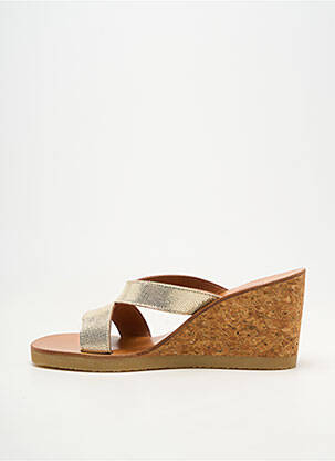 Mule/sabotai kompensuotas kulnas kulnas nuo 7 iki 9 cm auksas K.JACQUES moteris