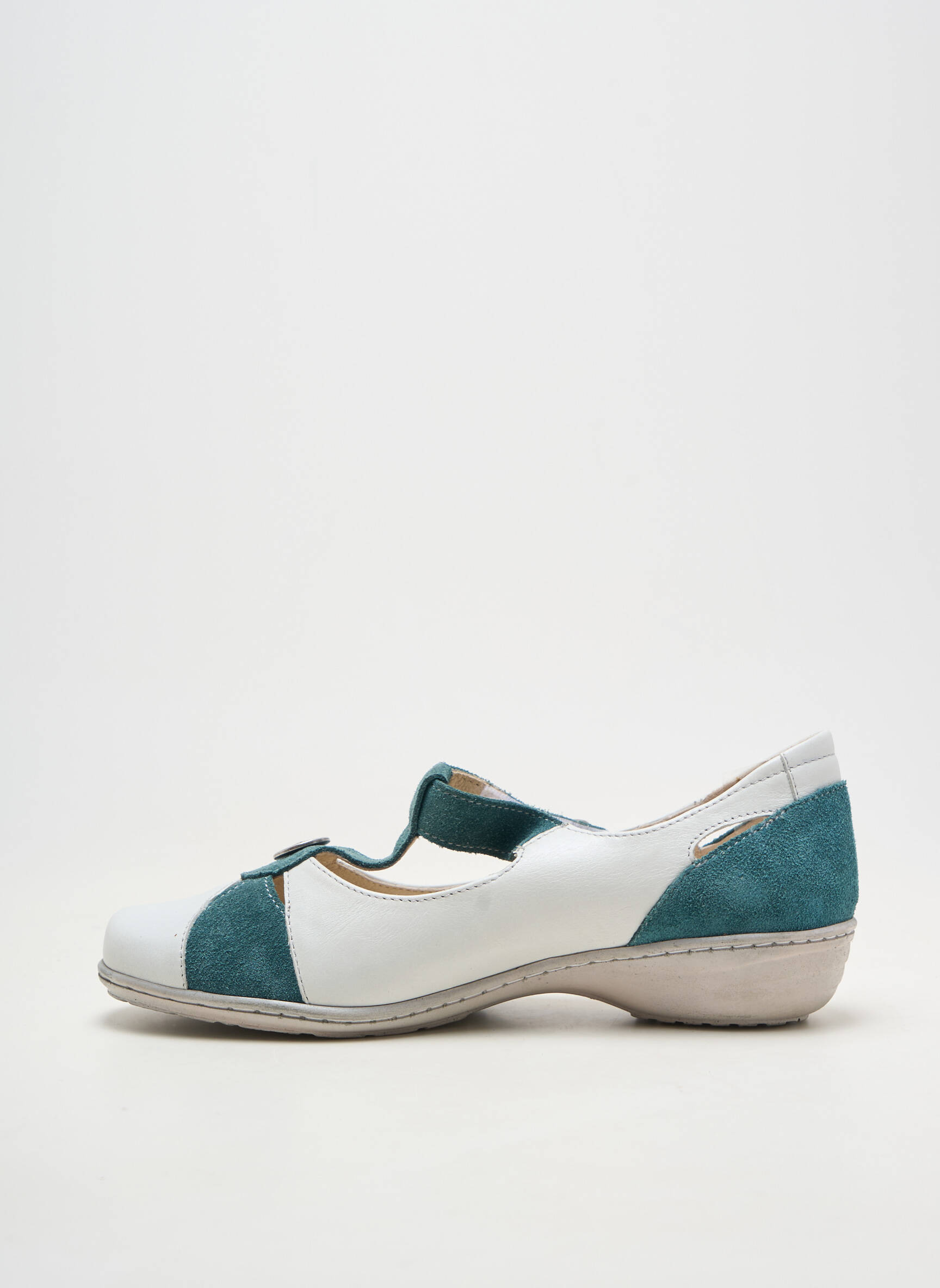 Balerinos velcro užsegimas plokščias kulnas iki 3 cm žalias OTTILIA moteris