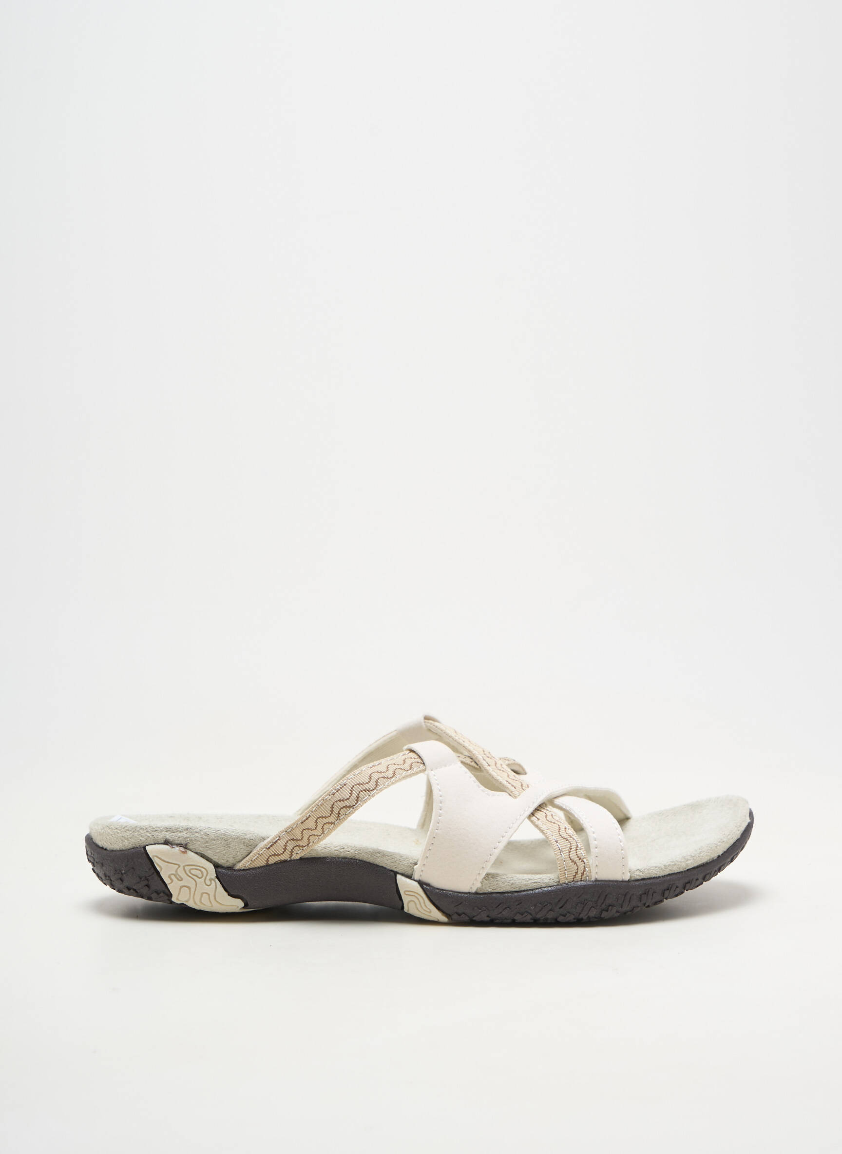 Mule/sabotai lygus medžiaga plokščias kulnas iki 3 cm baltas ALTEX moteris