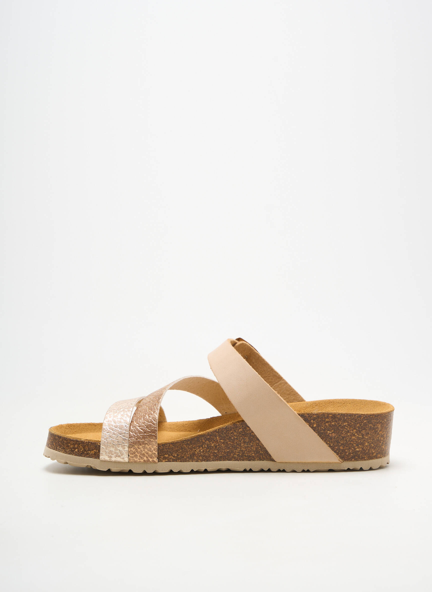 Mule/sabotai lygus medžiaga plokščias kulnas iki 3 cm bežinis ARIMA moteris
