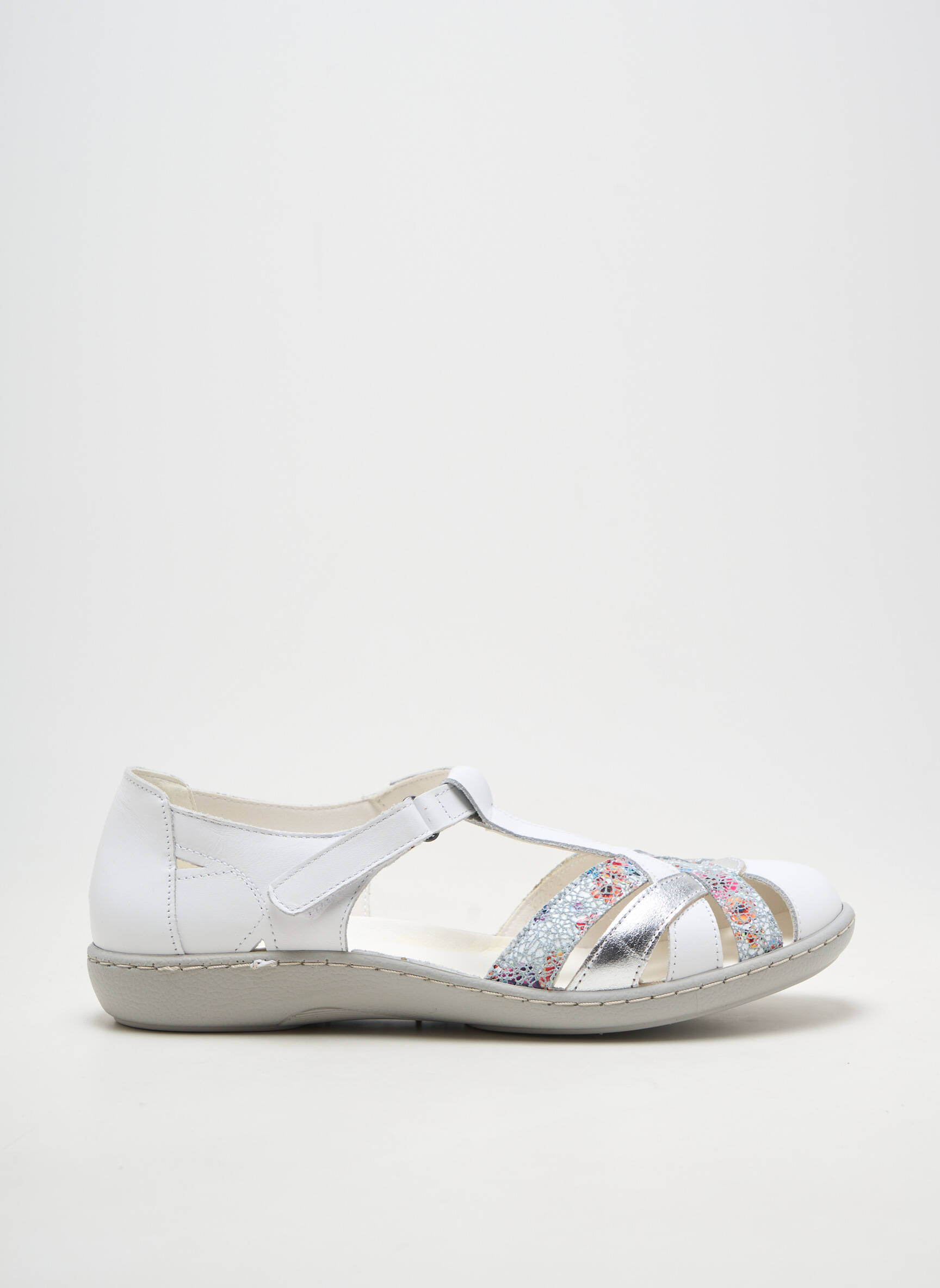 Balerinos velcro užsegimas plokščias kulnas iki 3 cm baltas ARIMA moteris