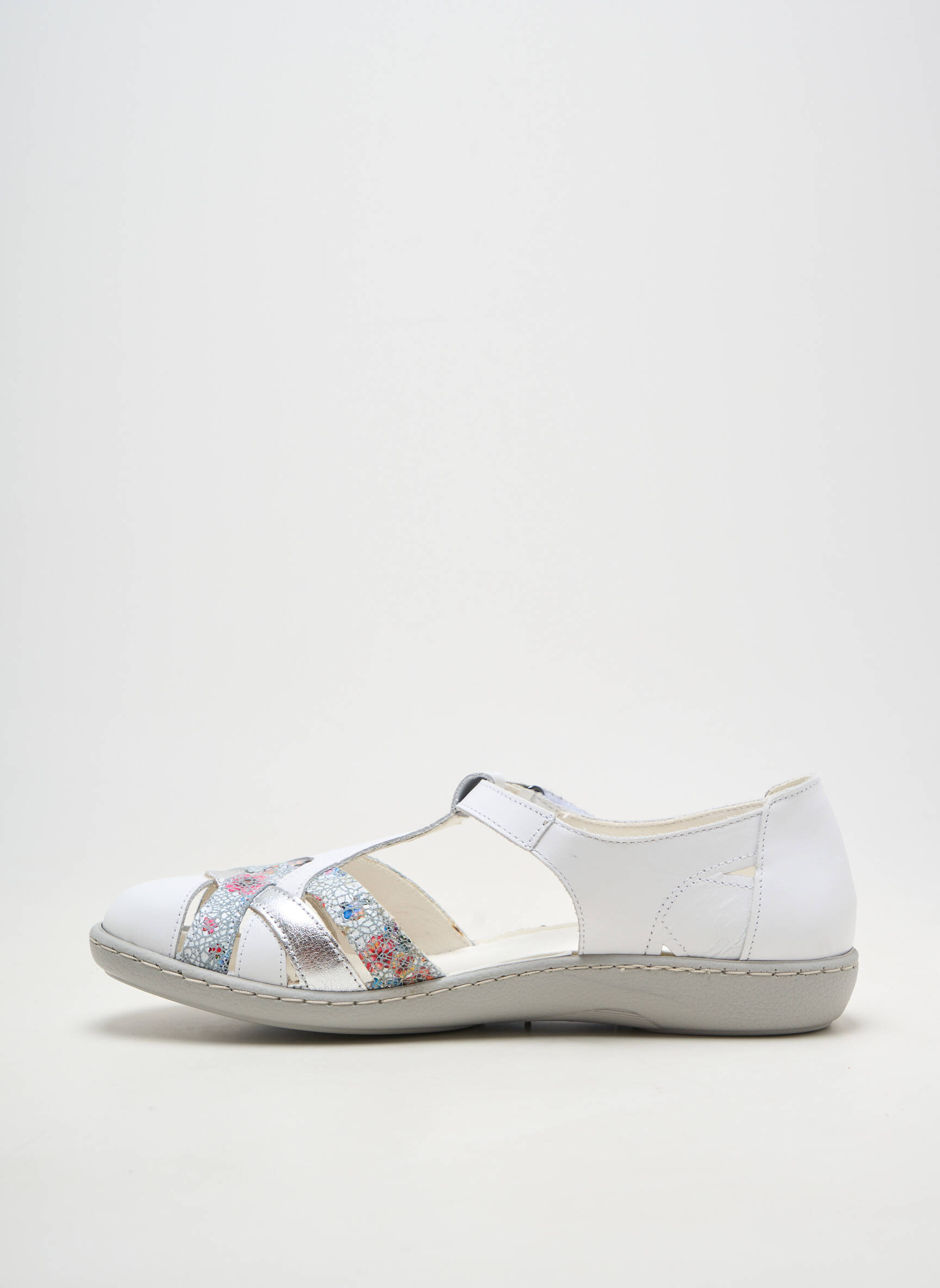 Balerinos velcro užsegimas plokščias kulnas iki 3 cm baltas ARIMA moteris