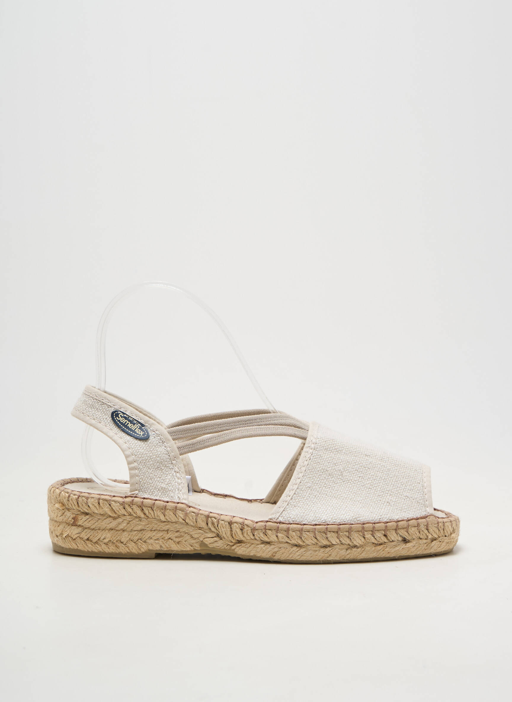 Espadrilės plokščias kulnas iki 3 cm pilka SEMELFLEX moteris