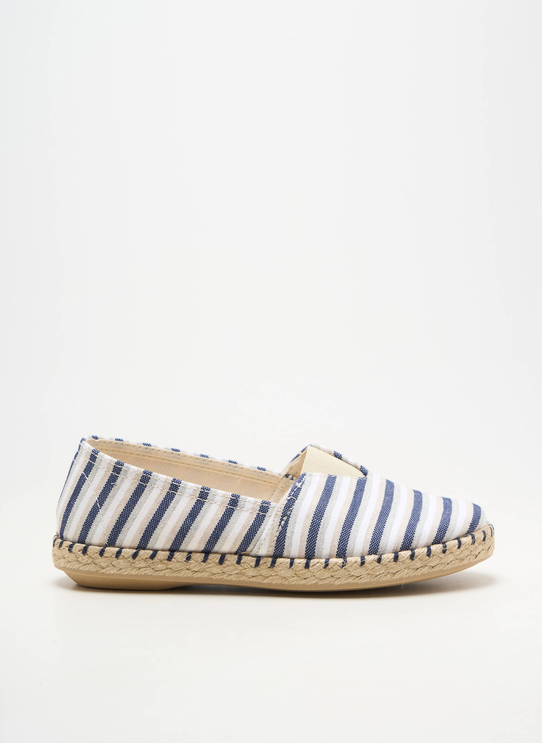 Espadrilės apvalus mygtukas plokščias kulnas iki 3 cm mėlyna SOIR ET MATIN moteris