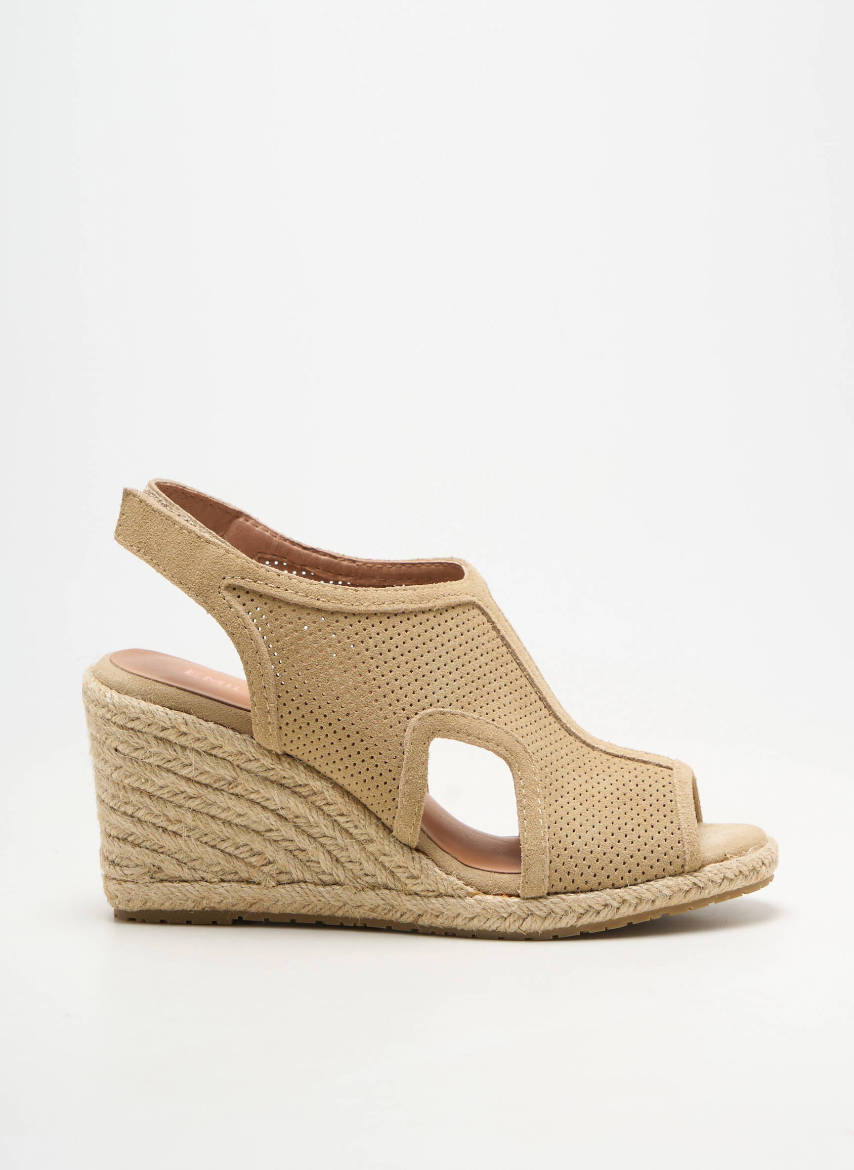Espadrilės atvira pabaiga kulnas nuo 7 iki 9 cm bežinis EMILIE KARSTON moteris