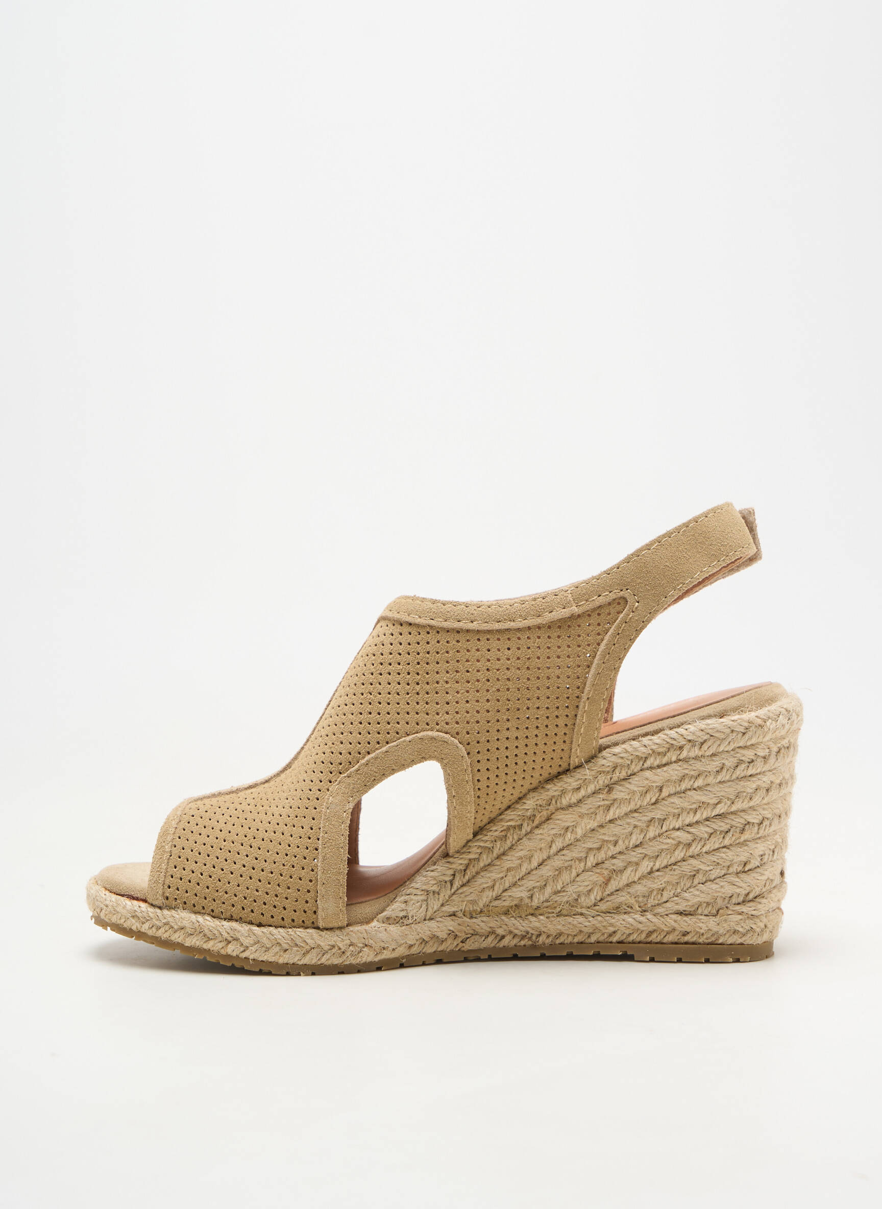 Espadrilės atvira pabaiga kulnas nuo 7 iki 9 cm bežinis EMILIE KARSTON moteris