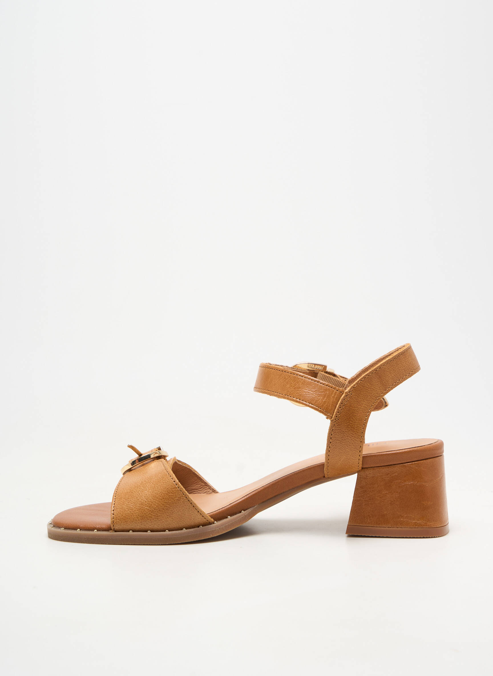 Sandalai/nu pėdos lygus medžiaga kulnas nuo 4 iki 6 cm rudas EMILIE KARSTON moteris