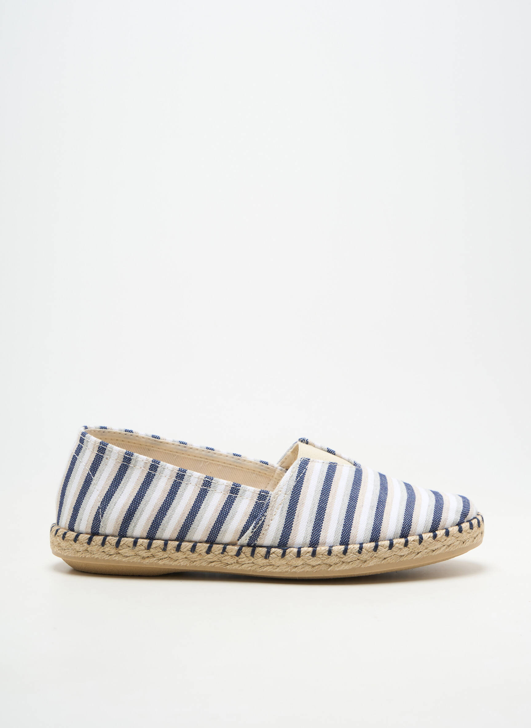 Espadrilės apvalus mygtukas plokščias kulnas iki 3 cm mėlyna SOIR ET MATIN moteris