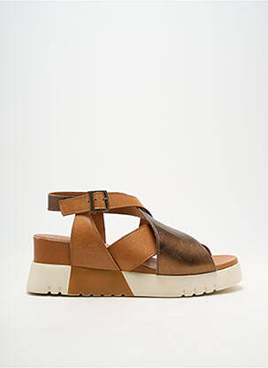 Sandalai/nu pėdos lygus medžiaga kulnas nuo 4 iki 6 cm rudas FELMINI moteris
