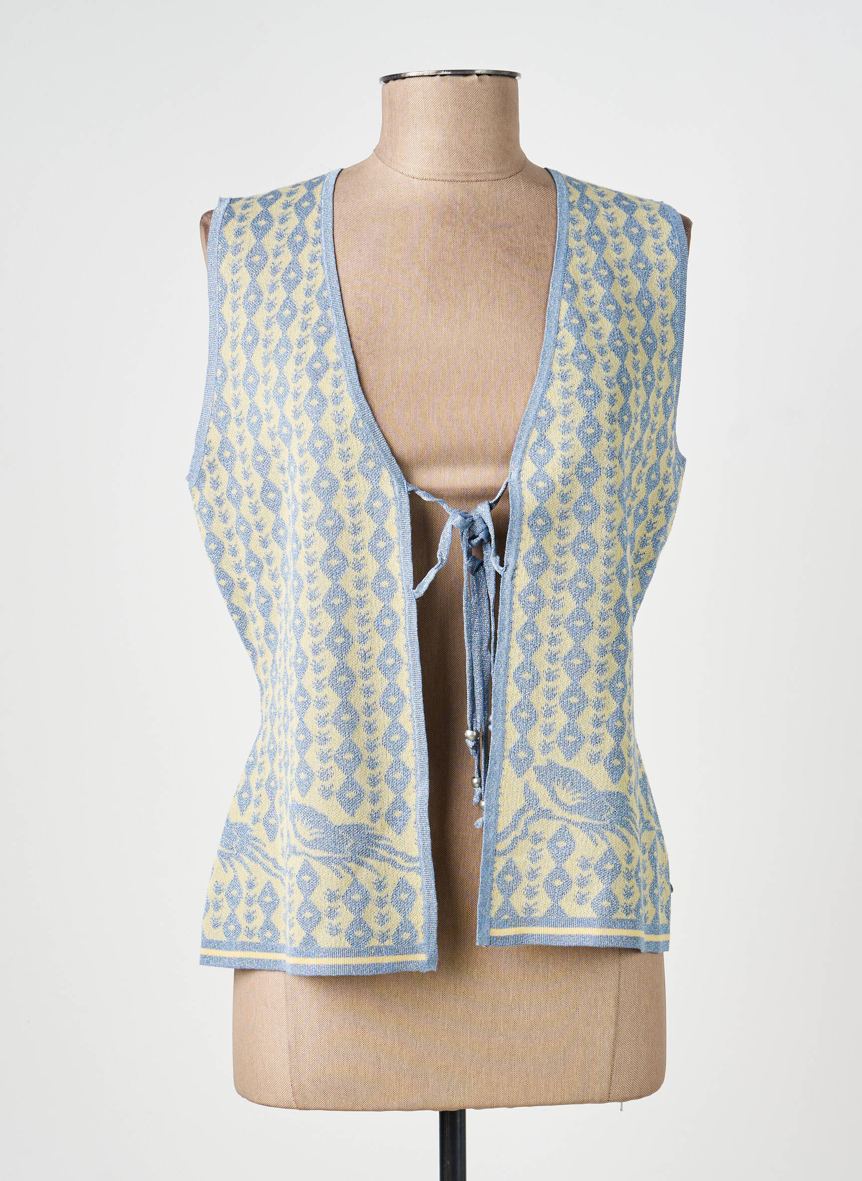 Be rankovių liemenė plona tinklinė medžiaga mėlyna SCOTCH & SODA moteris