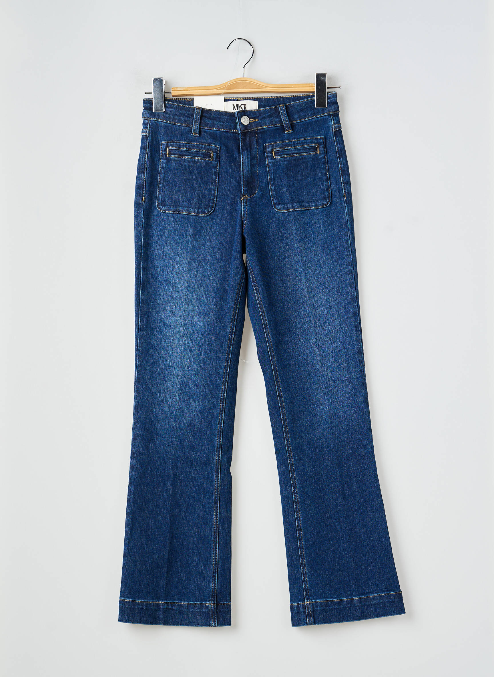 Bootcut džinsai normala dydis normala dydis mėlyna MKT STUDIO moteris