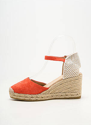 Espadrilės apvalus mygtukas kulnas nuo 7 iki 9 cm raudona GAIMO moteris