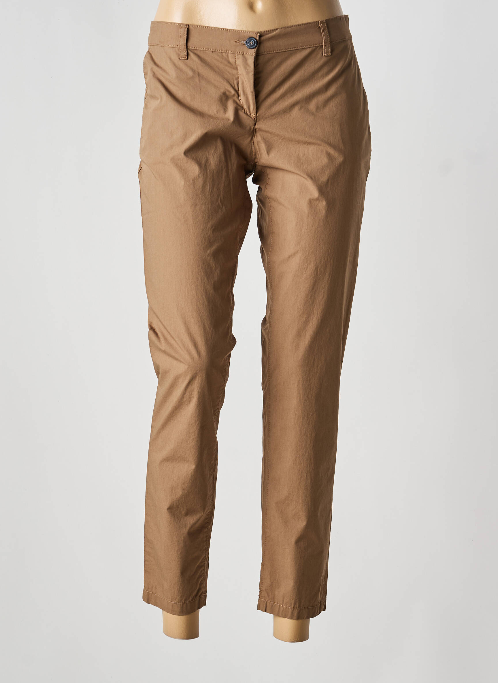 Chino kelnė uždarymas su užtrauktuku po mygtuku uždengimu normala dydis rudas TRUSSARDI JEANS moteris