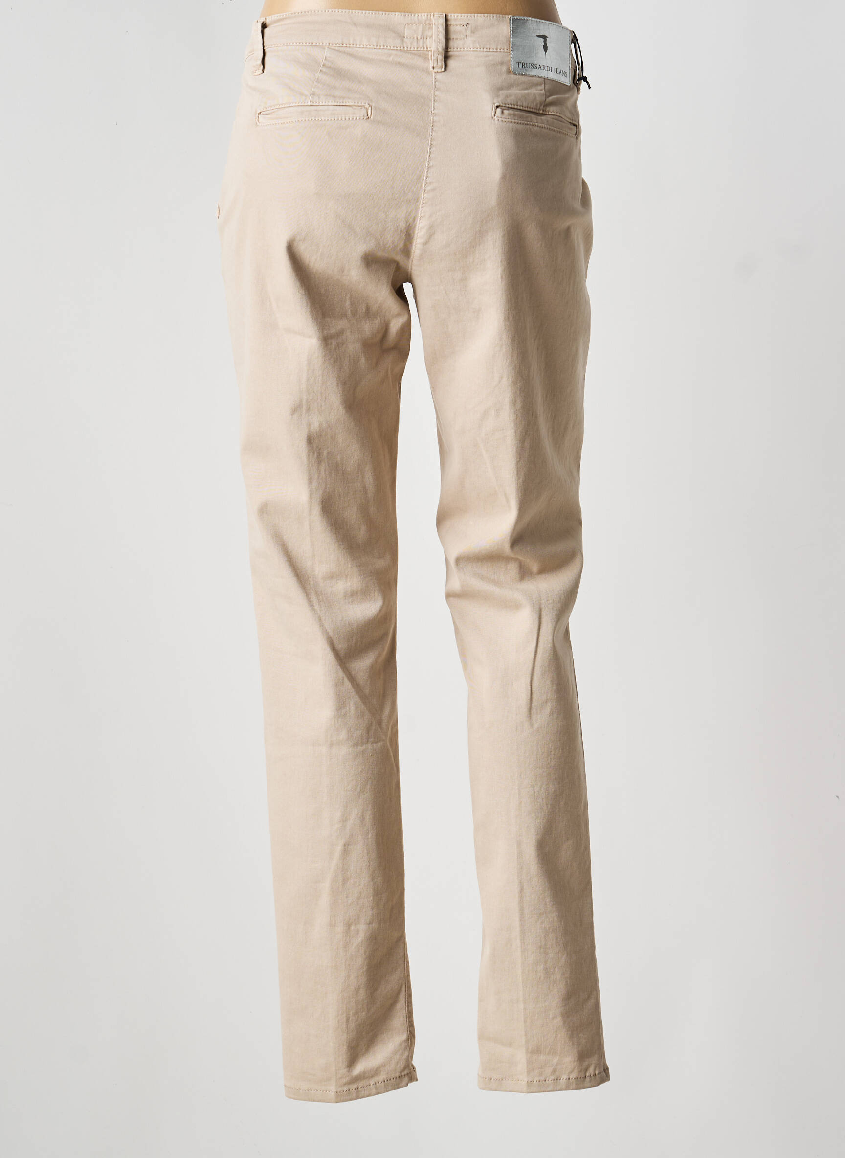 Chino kelnė popelinos audinys, kuris pasižymi lygiu ir tankiu paviršiumi. normala dydis bežinis TRUSSARDI JEANS moteris