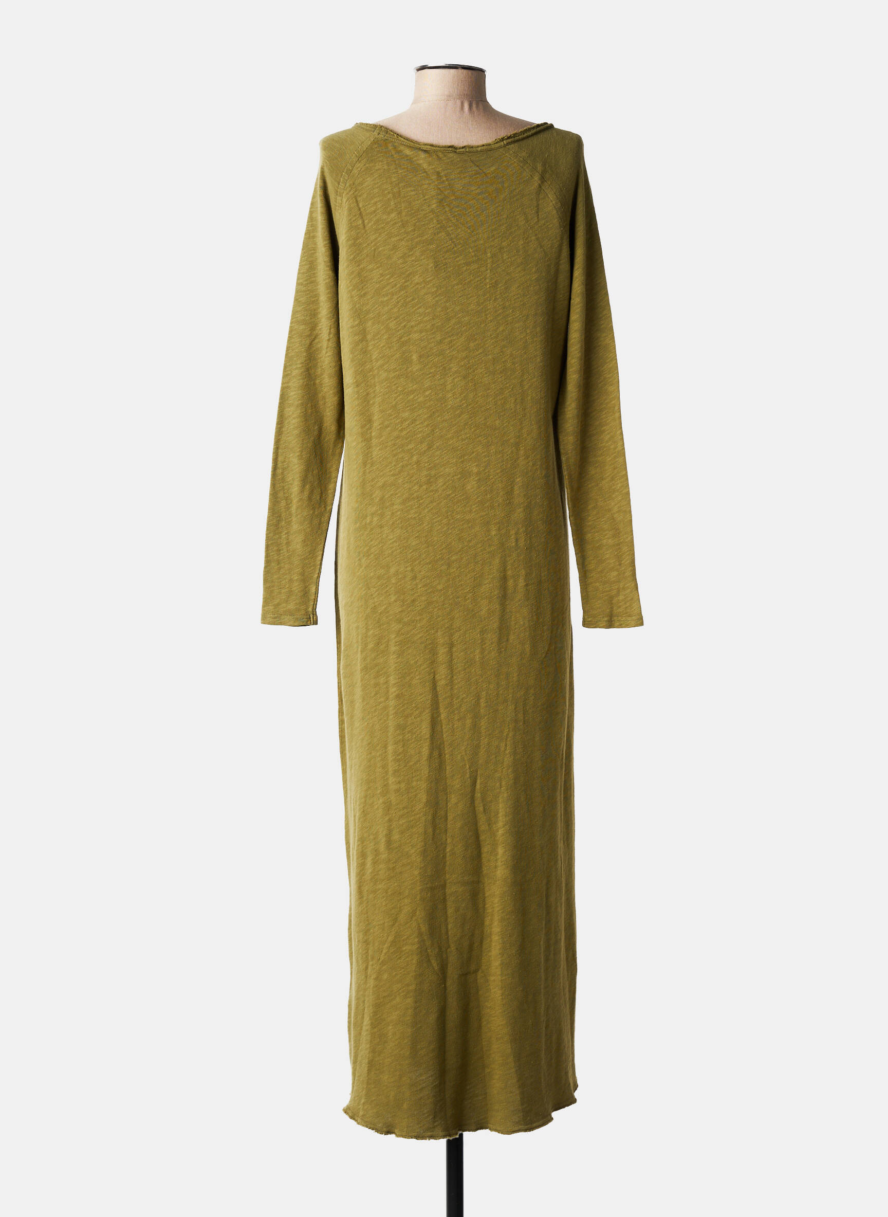Ilga suknelė ilgos rankovės ilgos rankovės žalias AMERICAN VINTAGE moteris