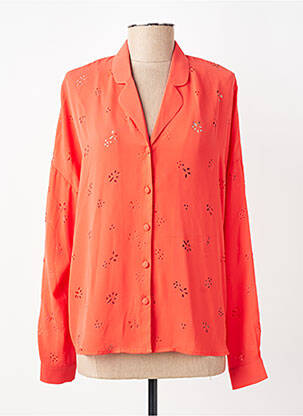 Moteriškas marškinys krepos audinys ilgos rankovės raudona I.CODE (By IKKS) moteris