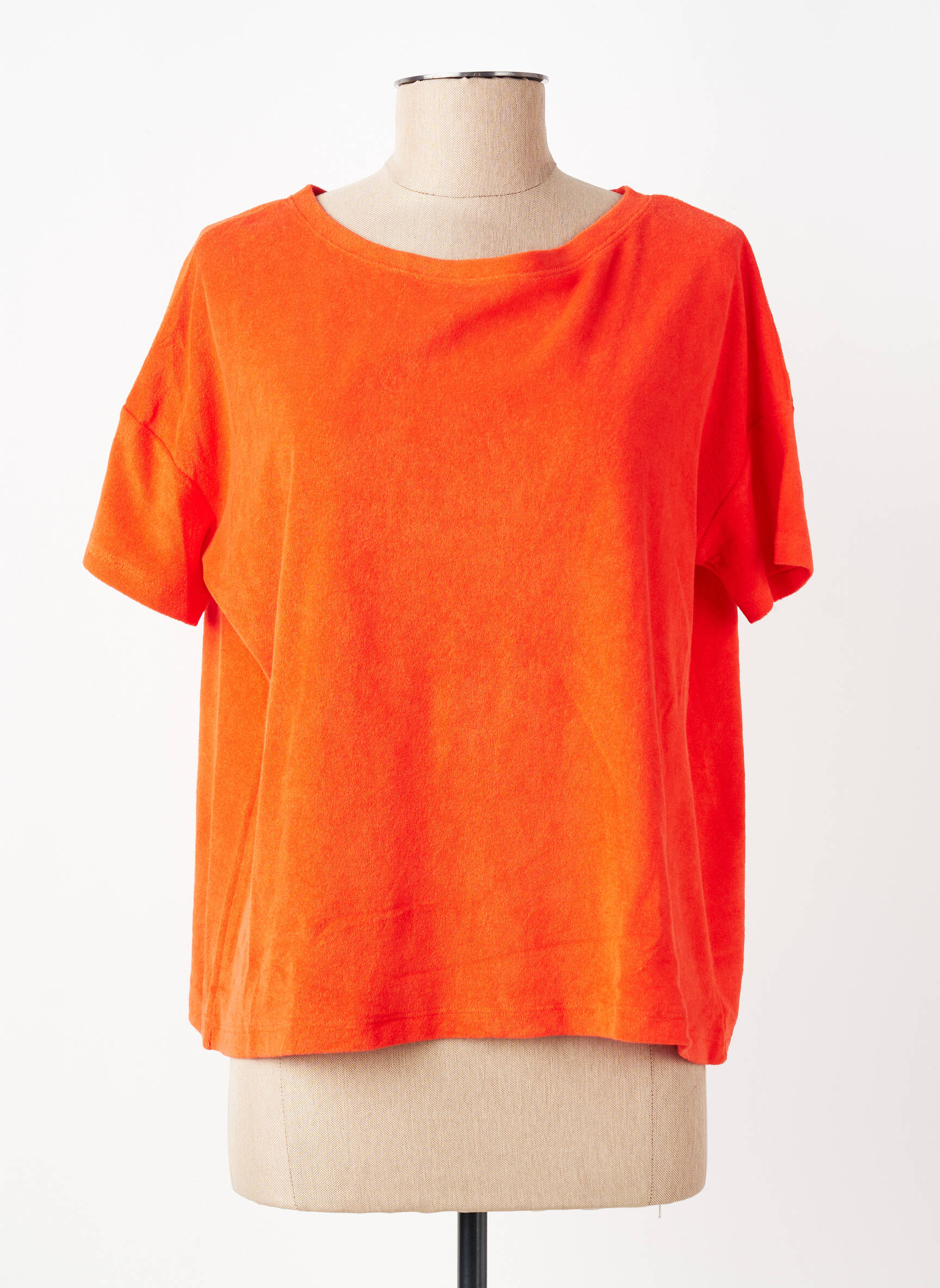 T-marškinys tiesi kirpimas trumpas rankovės oranžinė ANONYM APPAREL moteris