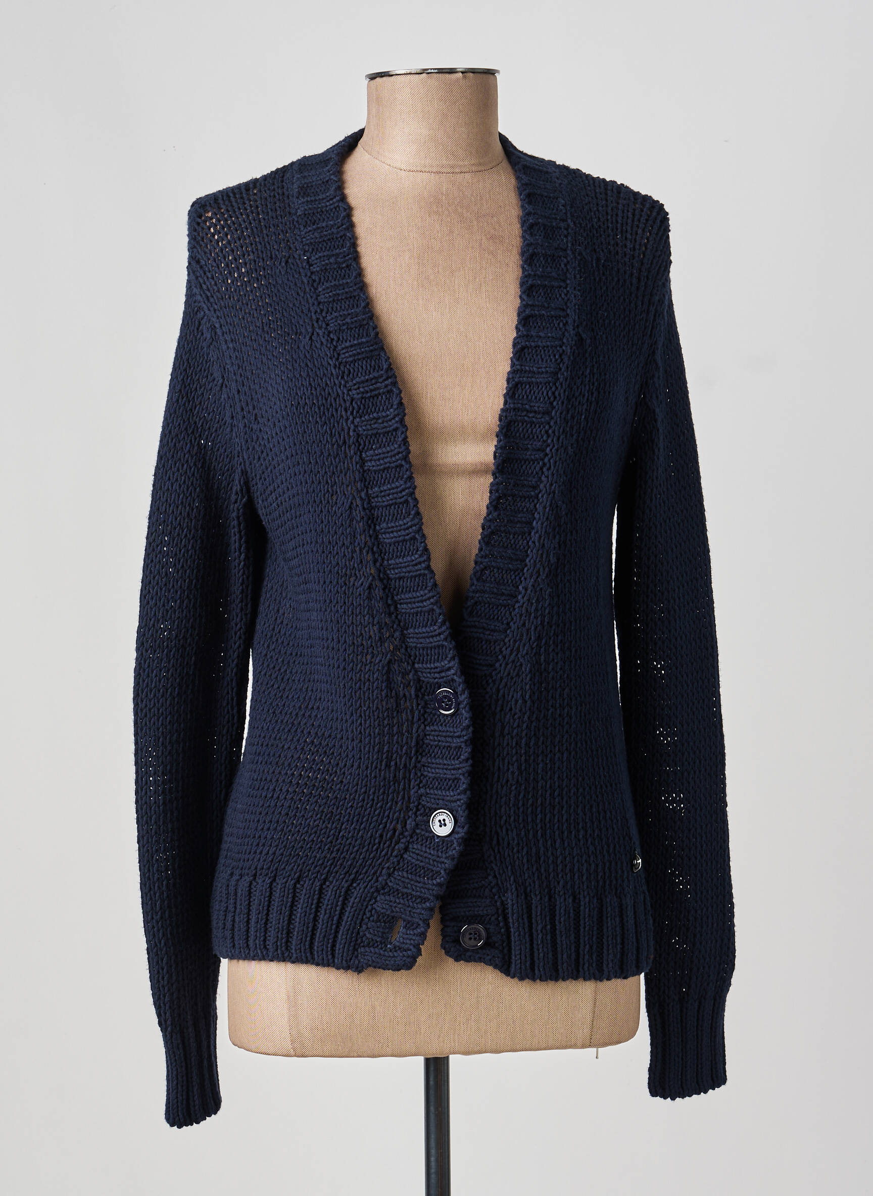 Ilgų rankovių liemenė apatinė dalis siaura mėlyna TRUSSARDI JEANS moteris