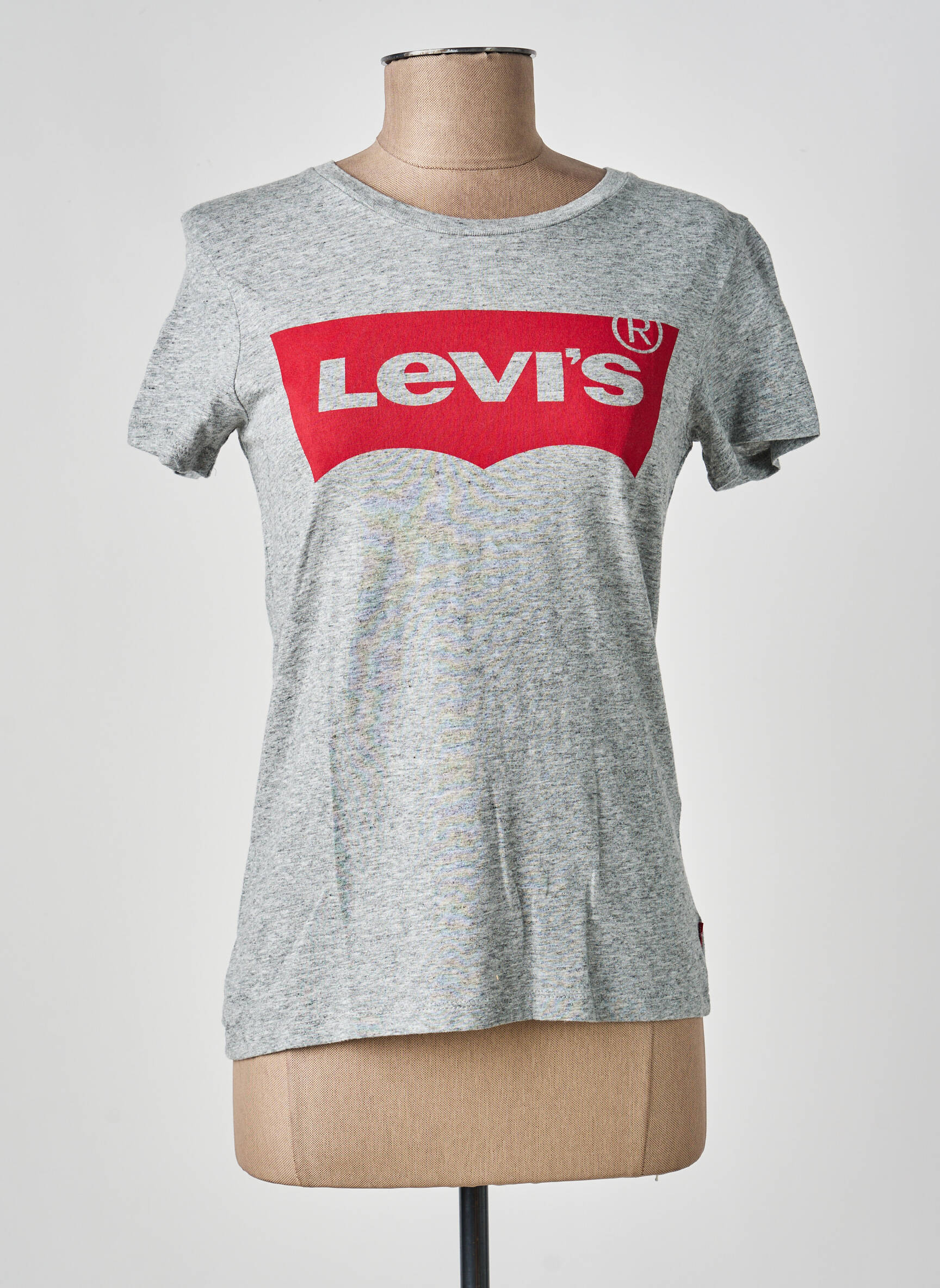 T-marškinys sietspausdinimas trumpas rankovės pilka LEVI'S moteris