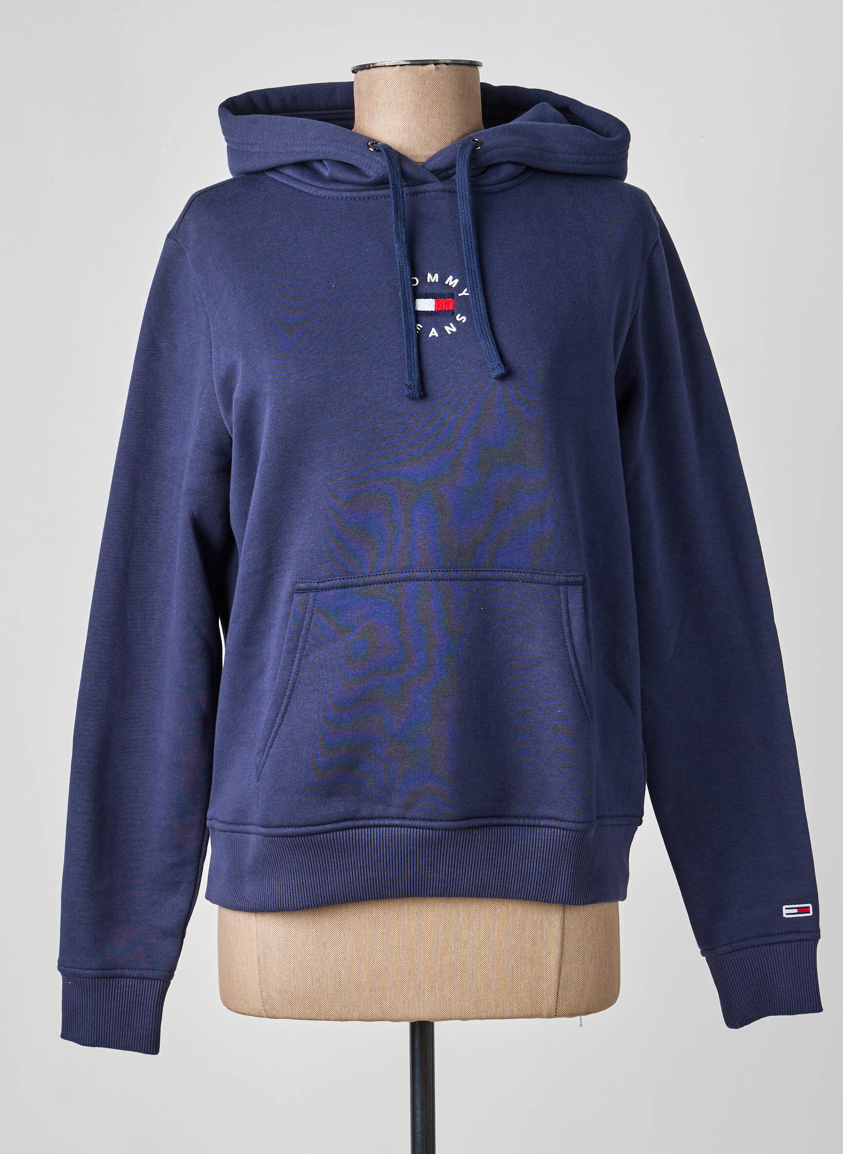 Kapišonas siuvinėjimas ilgos rankovės mėlyna TOMMY HILFIGER moteris