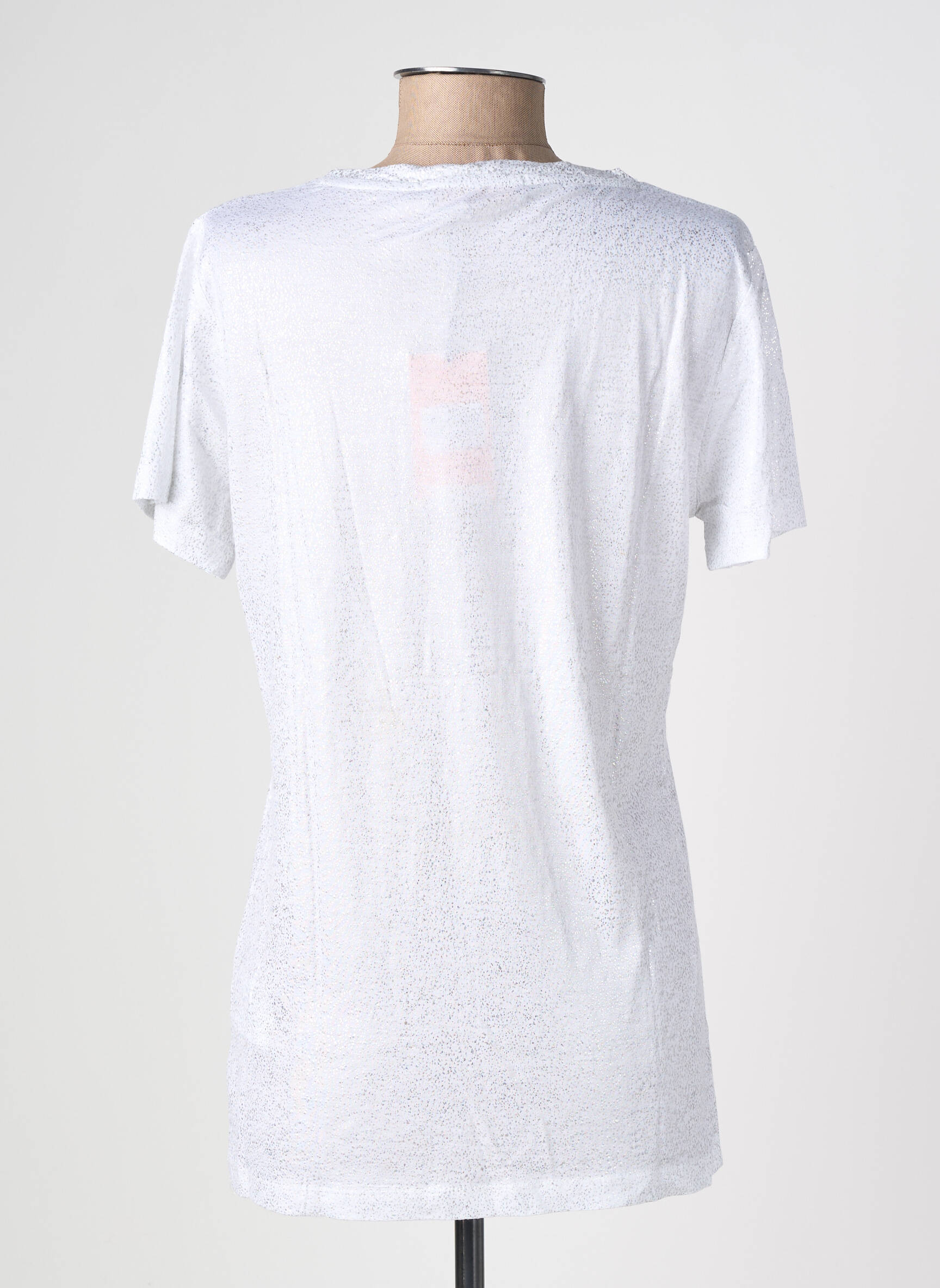 T-marškinys floqué serigrafija trumpas rankovės baltas TRUSSARDI JEANS moteris