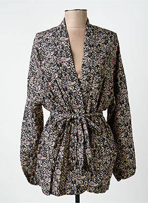 Kimono striukė ilgos rankovės juodas LAURE + MAX moteris