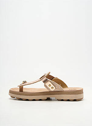 Šlepetės atvira pabaiga plokščias kulnas iki 3 cm bežinis FANTASY SANDALS moteris