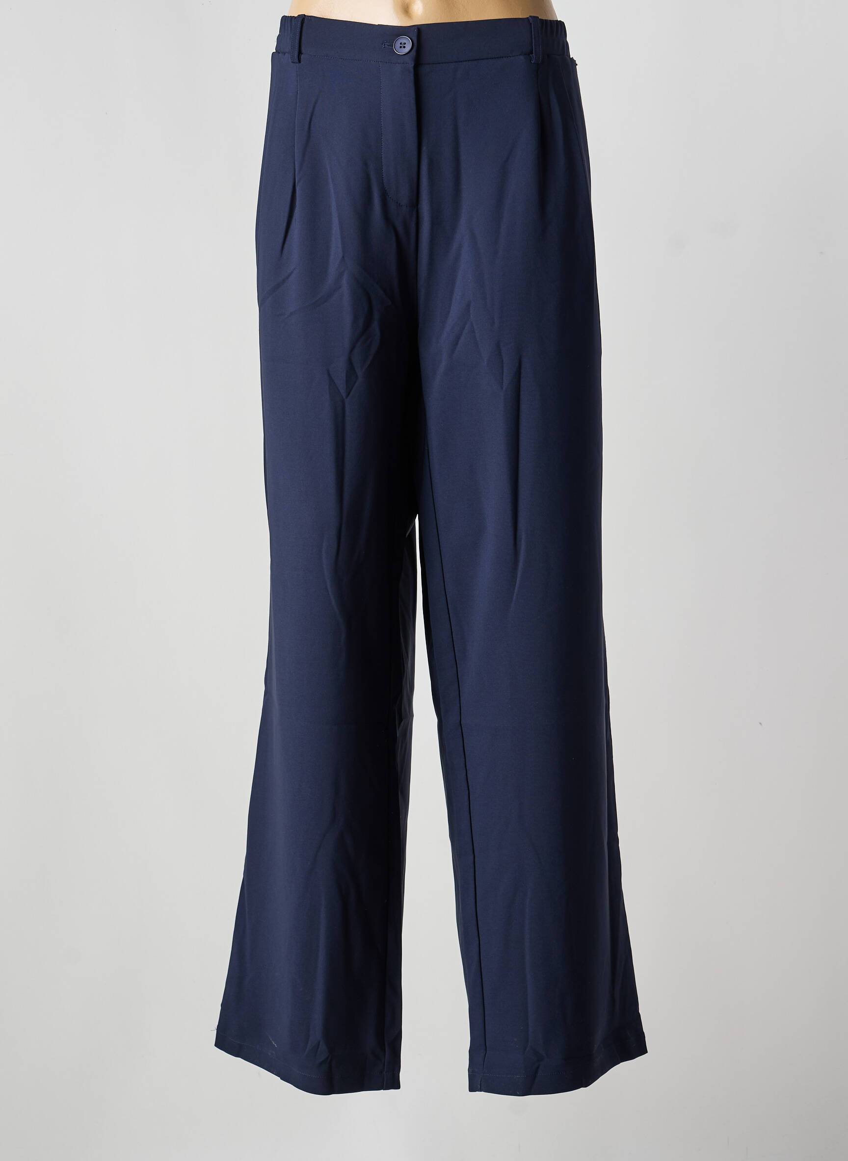 Platus kelnes uždarymas su užtrauktuku po mygtuku uždengimu normala dydis mėlyna IVY BEAU moteris