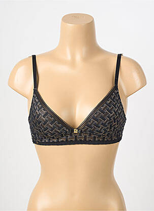 Liemenėlė be rėmo braletės juodas ESCORT moteris