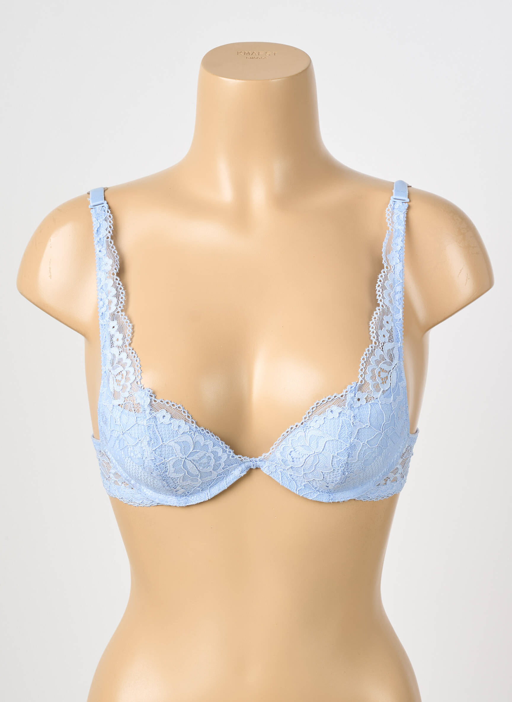 Liemenėlė push-up liemenėlė su aukštu palaikymu push-up liemenėlė su aukštu palaikymu mėlyna ESCORT moteris